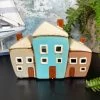 Ceramic 3 Cottage Houses Candle Holder -Décor Dreams Shop IMG E1543 edited282