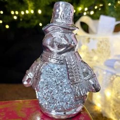 Darthome Limited Silver Sparkle Snowman Ornament