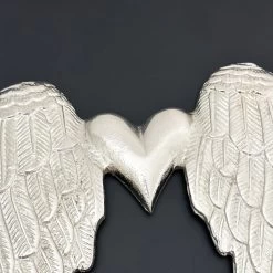 Darthome Limited Silver Angel Wings With Heart Deco -Décor Dreams Shop IMG E1786