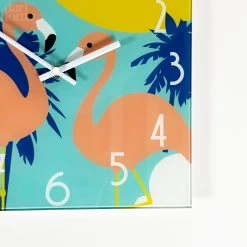 Darthome Limited South Beach Flamingos Glass Wall Clock -Décor Dreams Shop IMG E1874 4770dafc e8c5 4a18 ad39 ea9141064308