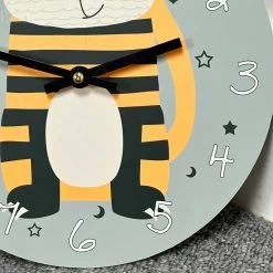 Darthome Limited Round Tiger Childrens Wall Clock -Décor Dreams Shop IMG E2142