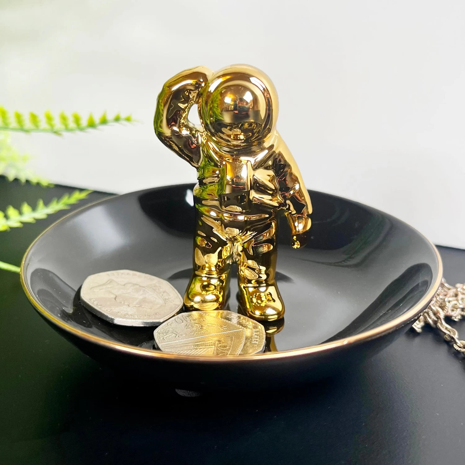 Darthome Limited Black & Gold Spacemen Trinket Dish 3 Darthome Limited Black & Gold Spacemen Trinket Dish