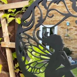 Darthome Limited Round Fairy Silhouette Garden Mirror -Décor Dreams Shop IMG E2566