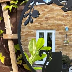 Darthome Limited Cat In The Bushes Silhouette Garden Mirror -Décor Dreams Shop IMG E2579