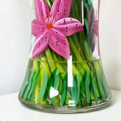 Darthome Limited Hand Painted Glass Pink Lily Vase -Décor Dreams Shop IMG E2634 b146127a f058 40c0 bffc 1d0b8e8211fb