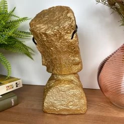 Darthome Limited Gold Cool Easter Island Head Ornament -Décor Dreams Shop IMG E2941