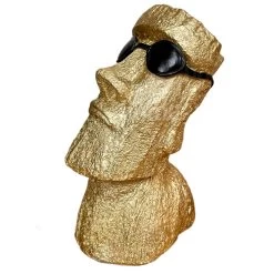 Darthome Limited Gold Cool Easter Island Head Ornament -Décor Dreams Shop IMG E2942copy