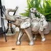 Darthome Limited Silver Elephant With Calves Ornament -Décor Dreams Shop IMG E3126