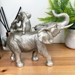 Darthome Limited Silver Elephant With Calves Ornament -Décor Dreams Shop IMG E3136
