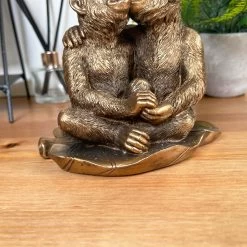 Darthome Limited Bronze Romantic Monkey Couple Figurine -Décor Dreams Shop IMG E3157