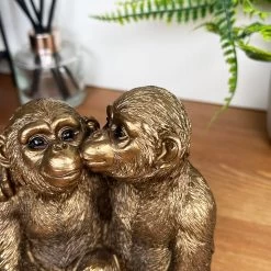 Darthome Limited Bronze Romantic Monkey Couple Figurine -Décor Dreams Shop IMG E3161