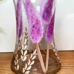 Darthome Limited Hand Painted Glass Pink Bunnytail Vase -Décor Dreams Shop IMG E3248