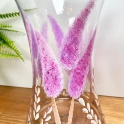 Darthome Limited Hand Painted Glass Pink Bunnytail Vase -Décor Dreams Shop IMG E3249