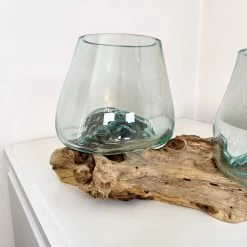Darthome Limited Triple Molten Glass Bowl With Tree Root Stand -Décor Dreams Shop IMG E3429 edited75