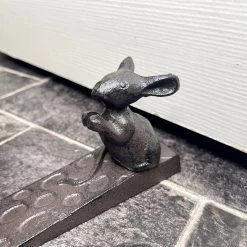Darthome Limited Cast Iron Mouse On Cheese Door Wedge -Décor Dreams Shop IMG E3458