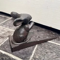 Darthome Limited Cast Iron Mouse On Cheese Door Wedge