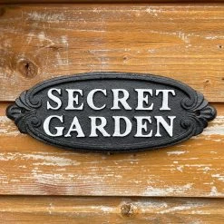 Darthome Limited Secret Garden Black Cast Iron Sign 9 Darthome Limited Secret Garden Black Cast Iron Sign -Décor Dreams Shop IMG E3497