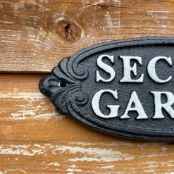 Darthome Limited Secret Garden Black Cast Iron Sign 10 Darthome Limited Secret Garden Black Cast Iron Sign -Décor Dreams Shop IMG E3498