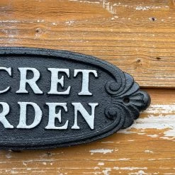Darthome Limited Secret Garden Black Cast Iron Sign 11 Darthome Limited Secret Garden Black Cast Iron Sign -Décor Dreams Shop IMG E3499