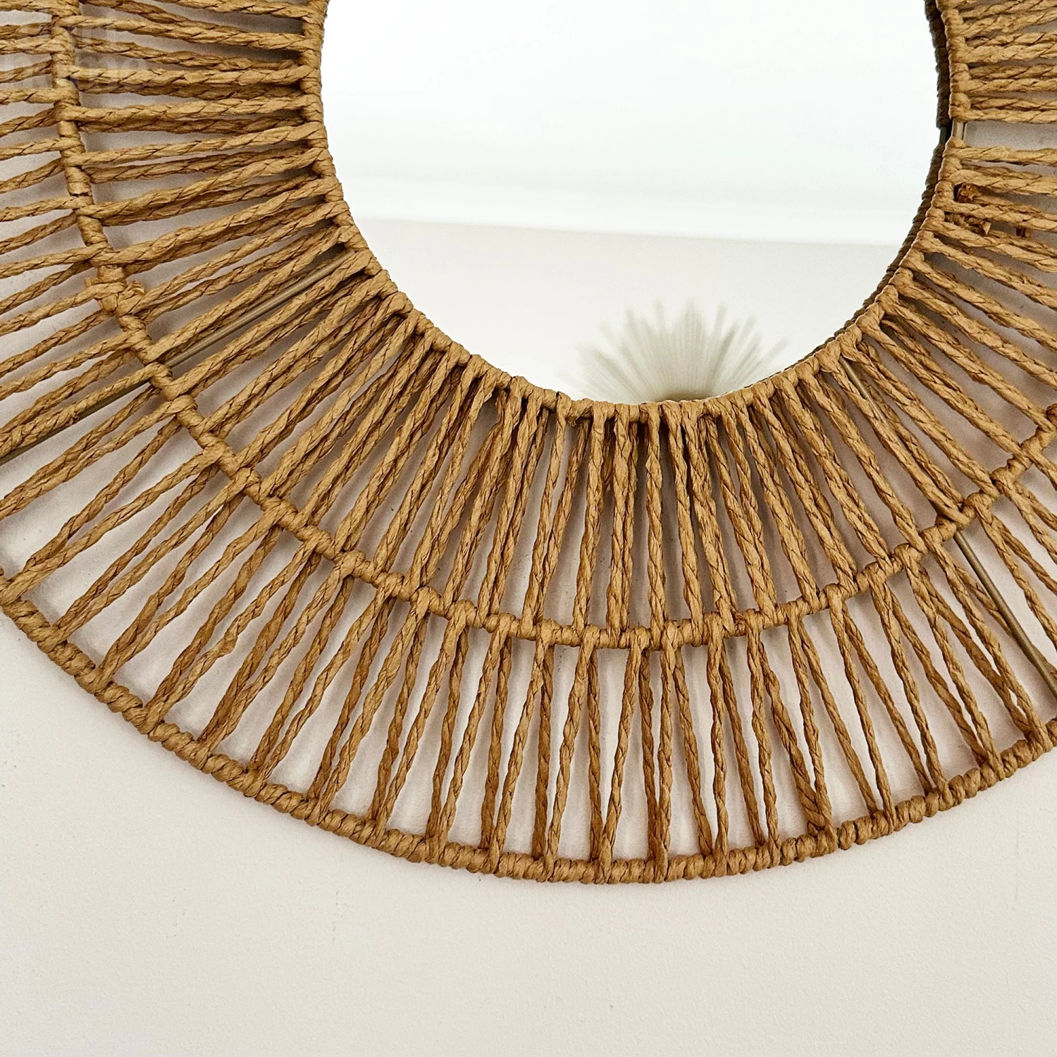 Darthome Limited Woven Paper Rope Wall Mirror 50cm X 50cm 4 Darthome Limited Woven Paper Rope Wall Mirror 50cm X 50cm - Image 2