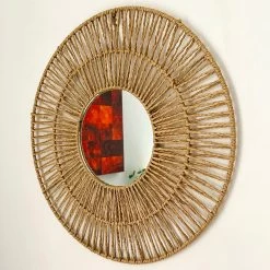 Darthome Limited Woven Paper Rope Wall Mirror 50cm X 50cm