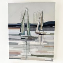 Darthome Limited Grey Abstract Boat Canvas