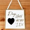 Darthome Limited Gold Script Wedding Day Countdown Plaque -Décor Dreams Shop IMG E3803