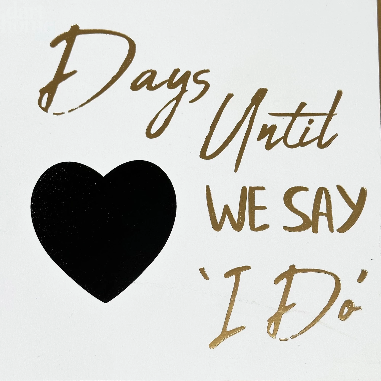 Darthome Limited Gold Script Wedding Day Countdown Plaque 4 Darthome Limited Gold Script Wedding Day Countdown Plaque - Image 2