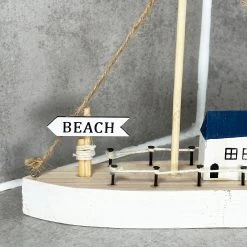 Darthome Limited Wooden Blue Boat Houses Ornament -Décor Dreams Shop IMG E3846