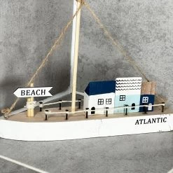 Darthome Limited Wooden Blue Boat Houses Ornament -Décor Dreams Shop IMG E3849
