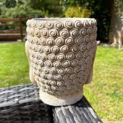 Darthome Limited Cement Buddha Head Planter - White -Décor Dreams Shop IMG E3871 edited144