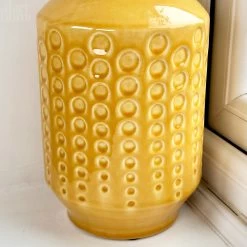 Darthome Limited Mustard Round Indented Ceramic Vase -Décor Dreams Shop IMG E3976 ee638824 c843 4b50 9f98 b60c92ea7b1d