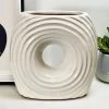 Darthome Limited White Ribbed Donut Vase -Décor Dreams Shop IMG E4046