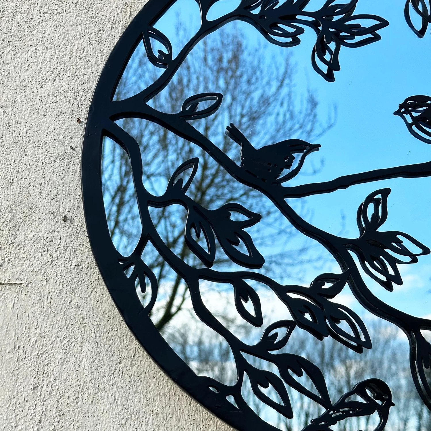 Darthome Limited Black Bird On Branch Mirrored Wall Art 45cm 5 Darthome Limited Black Bird On Branch Mirrored Wall Art 45cm - Image 3