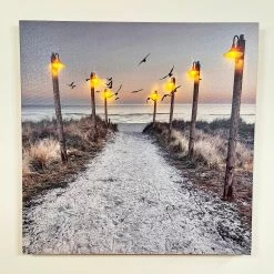 Darthome Limited Seashore Beach LED Canvas Wall Art 40x40cm