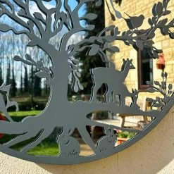 Darthome Limited Grey Woodland Wildlife Mirrored Wall Art 60cm -Décor Dreams Shop IMG E4234