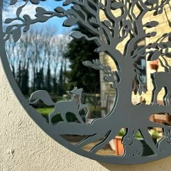 Darthome Limited Grey Woodland Wildlife Mirrored Wall Art 60cm -Décor Dreams Shop IMG E4235