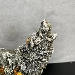 Darthome Limited Silver Steampunk Howling Wolf Ornament -Décor Dreams Shop IMG E4257