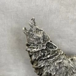 Darthome Limited Silver Steampunk Howling Wolf Ornament -Décor Dreams Shop IMG E4265