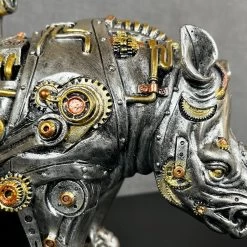 Darthome Limited Standing Steampunk Rhino Ornament -Décor Dreams Shop IMG E4312