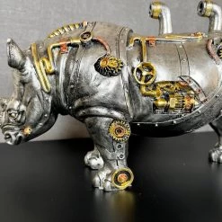 Darthome Limited Standing Steampunk Rhino Ornament -Décor Dreams Shop IMG E4318