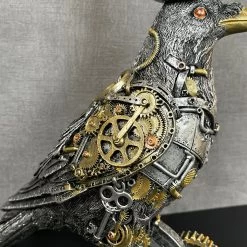 Darthome Limited Silver Steampunk Crow Ornament -Décor Dreams Shop IMG E4326