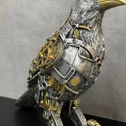 Darthome Limited Silver Steampunk Crow Ornament -Décor Dreams Shop IMG E4329