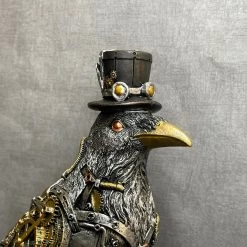 Darthome Limited Silver Steampunk Crow Ornament -Décor Dreams Shop IMG E4330