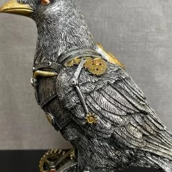 Darthome Limited Silver Steampunk Crow Ornament -Décor Dreams Shop IMG E4335