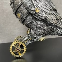 Darthome Limited Silver Steampunk Crow Ornament -Décor Dreams Shop IMG E4336