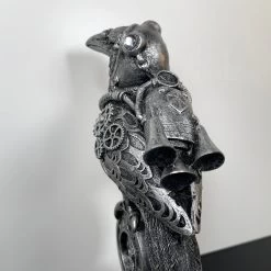 Darthome Limited Silver Steampunk Pilot Bird Ornament 23 Darthome Limited Silver Steampunk Pilot Bird Ornament -Décor Dreams Shop IMG E4351