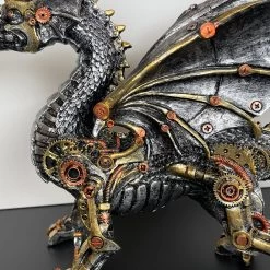 Darthome Limited Silver Steampunk Dragon Ornament -Décor Dreams Shop IMG E4378