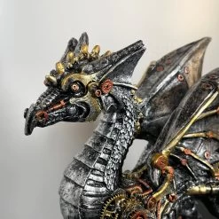 Darthome Limited Silver Steampunk Dragon Ornament -Décor Dreams Shop IMG E4379