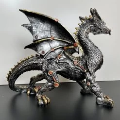 Darthome Limited Silver Steampunk Dragon Ornament -Décor Dreams Shop IMG E4380